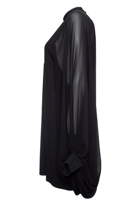 Svart klänning från Saint Laurent med puffärmar - Image 4