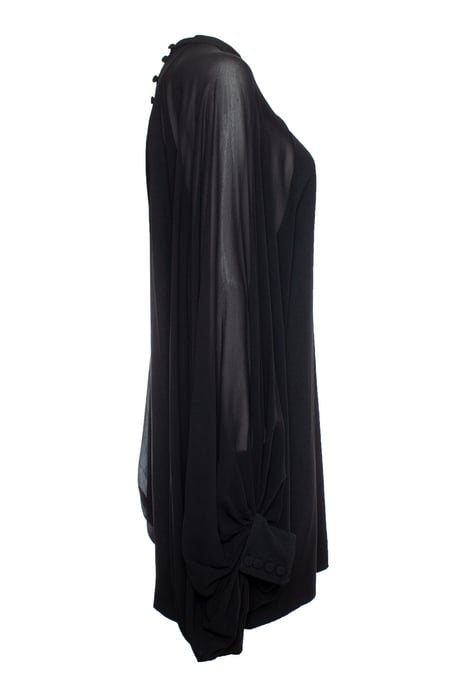 Svart klänning från Saint Laurent med puffärmar - Image 5