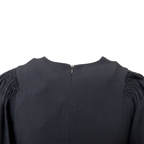 Rode Valentino Geborduurde Crepe Flared Dress - '10s - Image 4
