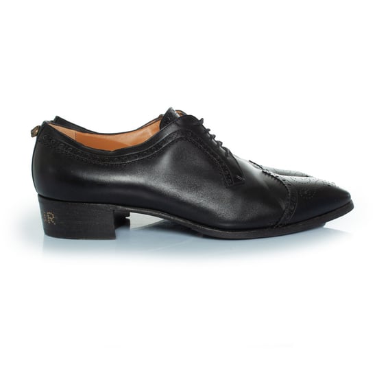 Gucci Lace up brocade with gold studded heel - Image 4