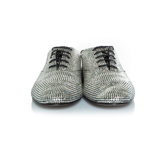 Saint Laurent Derby med snörning och strass - Image 3