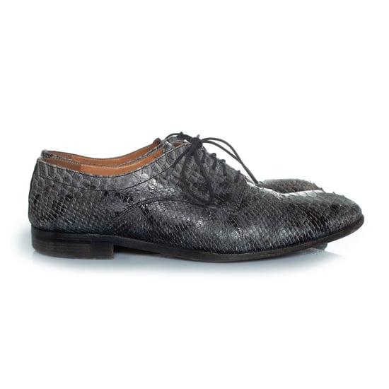 Maison Margiela Python lace up shoes in grey - Image 4