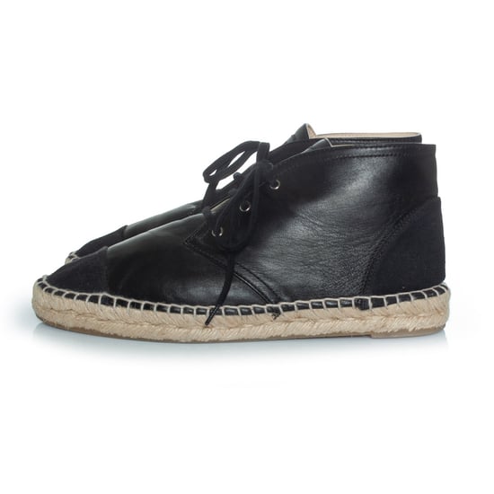 Chanel – Svarta höga espadriller med ankelboots - Image 2