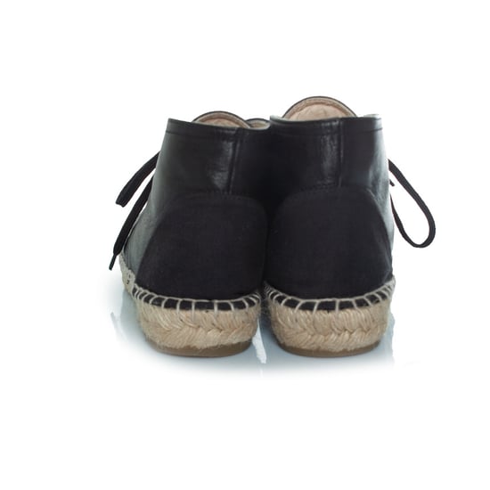 Chanel – Svarta höga espadriller med ankelboots - Image 3