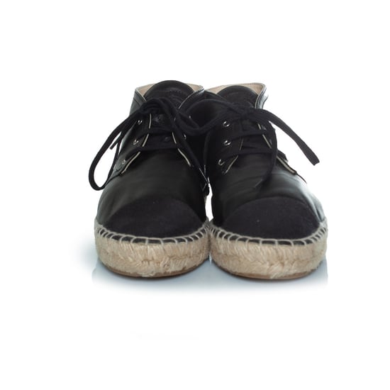 Chanel – Svarta höga espadriller med ankelboots - Image 5