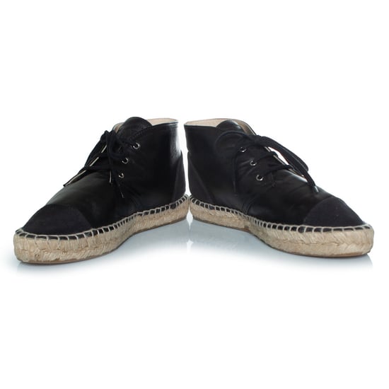 Chanel – Svarta höga espadriller med ankelboots - Image 6