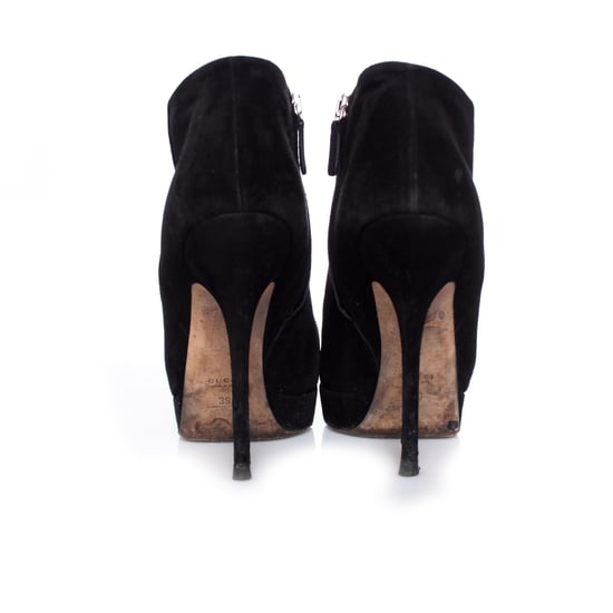 Gucci Black suede platform ankle boots - Image 3