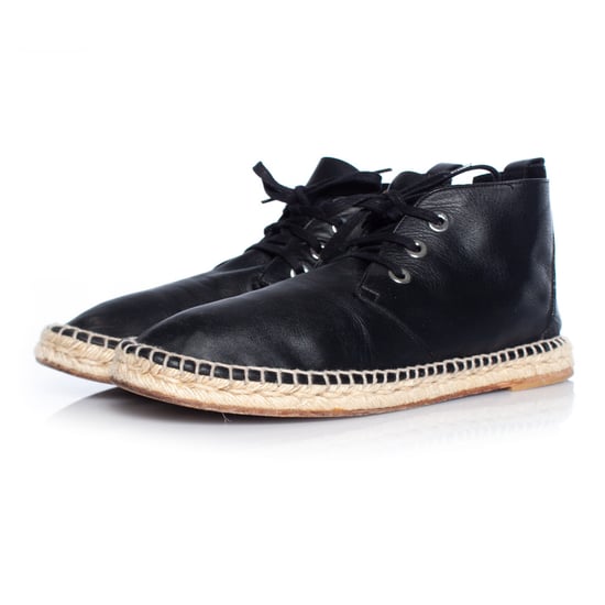 Balenciaga leren espadrille met vetersluiting - Image 1