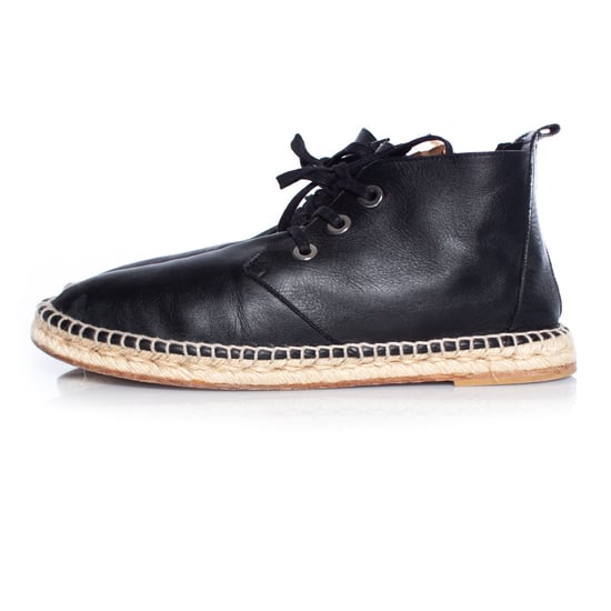 Balenciaga leren espadrille met vetersluiting - Image 2