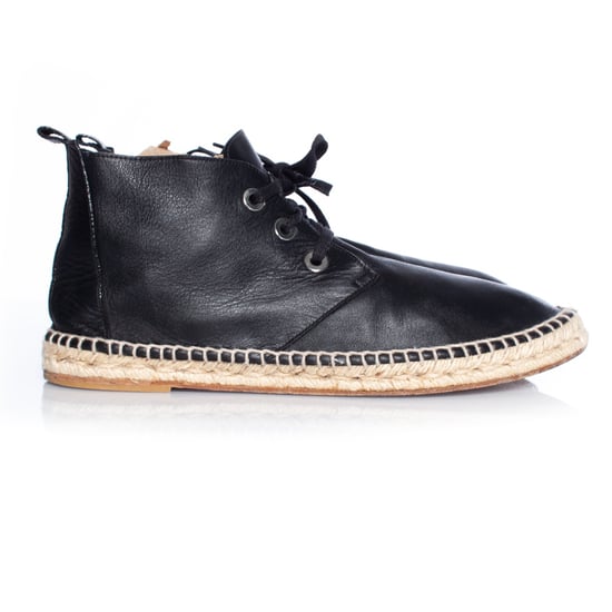Balenciaga leren espadrille met vetersluiting - Image 4
