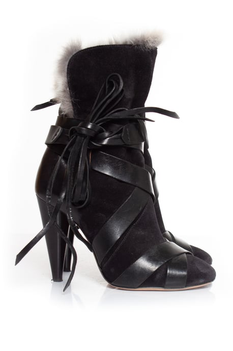 Isabel Marant Neta ankelboots i kaninpäls - Image 4