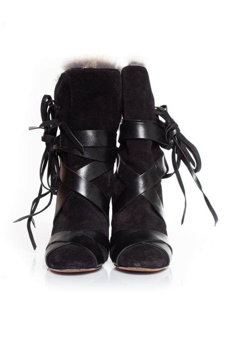 Isabel Marant Neta ankelboots i kaninpäls - Image 5