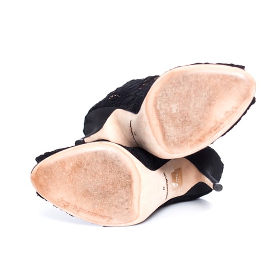 Dolce & Gabbana stretchiga ankelboots i spets. - Image 6