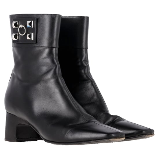 Hermès Decouverte 50 Ankle Boots in Black Leather - Image 4