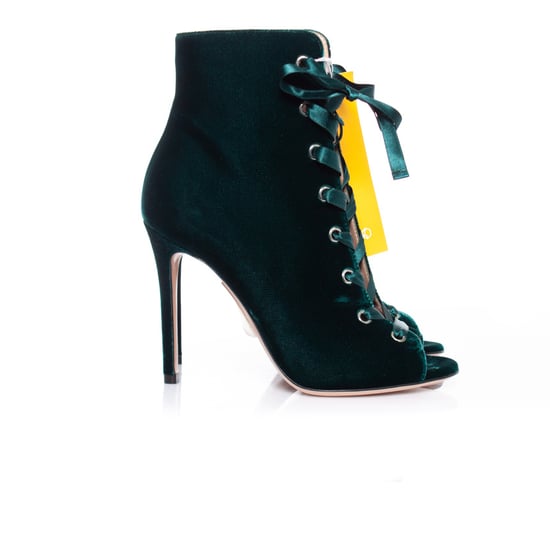 Giuseppe Zanotti Gröna ankelstövlar i sammet. - Image 5