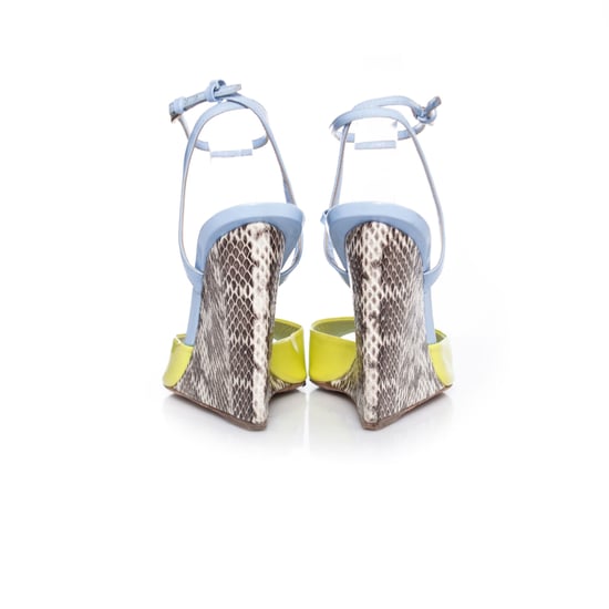 Christian Dior Neon yellow wedge with snake heel. - Image 3