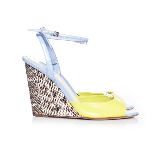 Christian Dior Neon yellow wedge with snake heel. - Image 6
