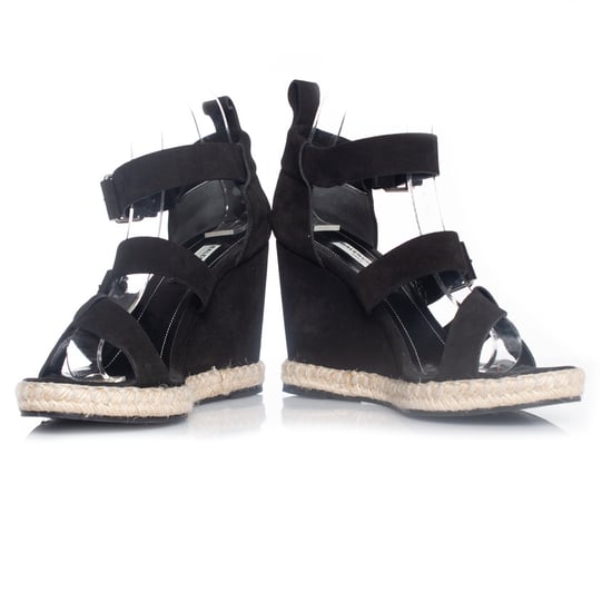 Balenciaga mocka sandal med kil - Image 3
