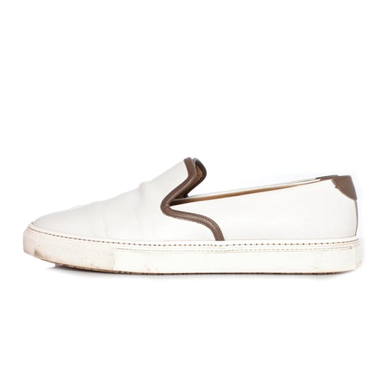 Hermes Slip on sneakers in white leather - Image 2