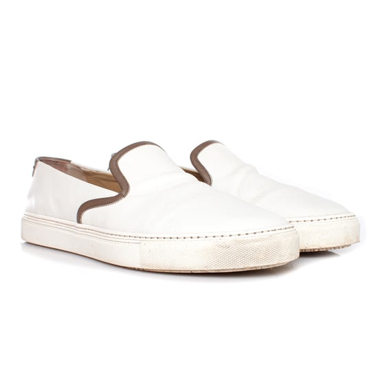 Hermes Slip on sneakers in white leather - Image 4