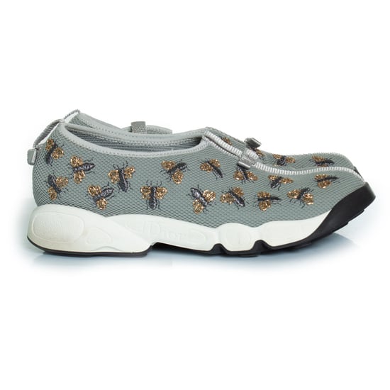 Dior grijze mesh fusion sneakers met bijenmotief - Image 4