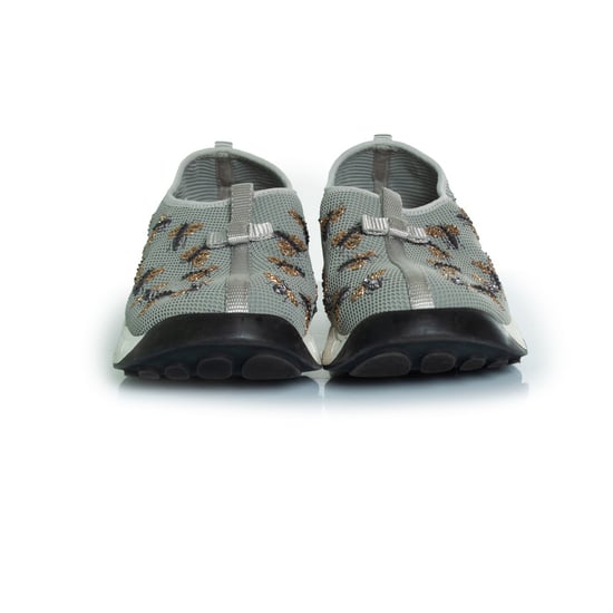 Dior grijze mesh fusion sneakers met bijenmotief - Image 5