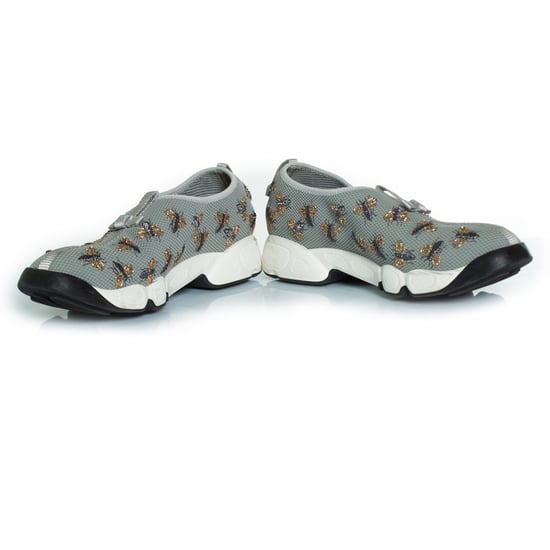Dior grijze mesh fusion sneakers met bijenmotief - Image 6