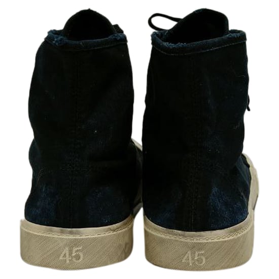 Balenciaga Paris High Top Sneakers in Marineblauw Canvas - Image 3