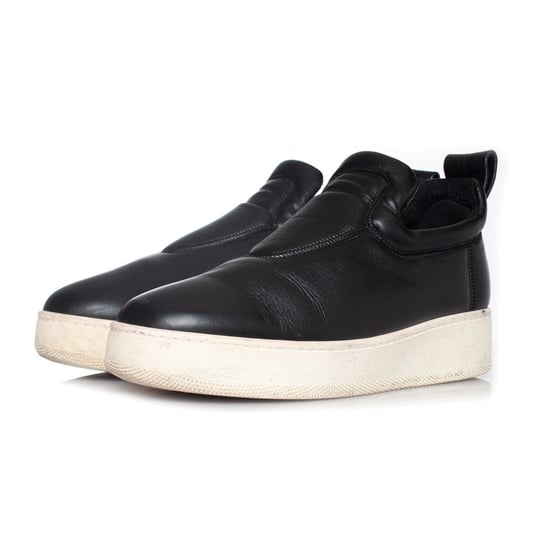 Celine Black leather slip on sneakers - Image 1