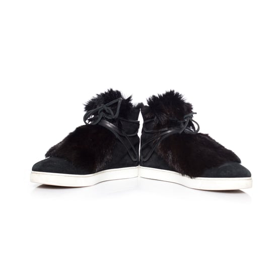 Gianvito Rossi Inuit-sneakers i mocka med päls - Image 6