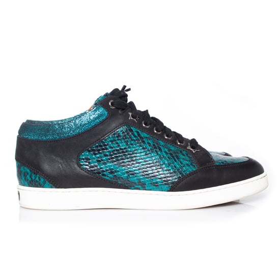 Jimmy Choo Miami metalliska ormskinnsmönstrade sneakers - Image 5