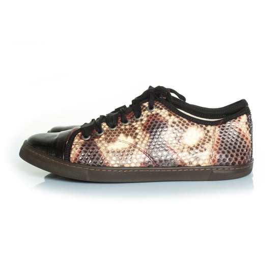 Lanvin pytonsneakers med tå i lackat läder - Image 2