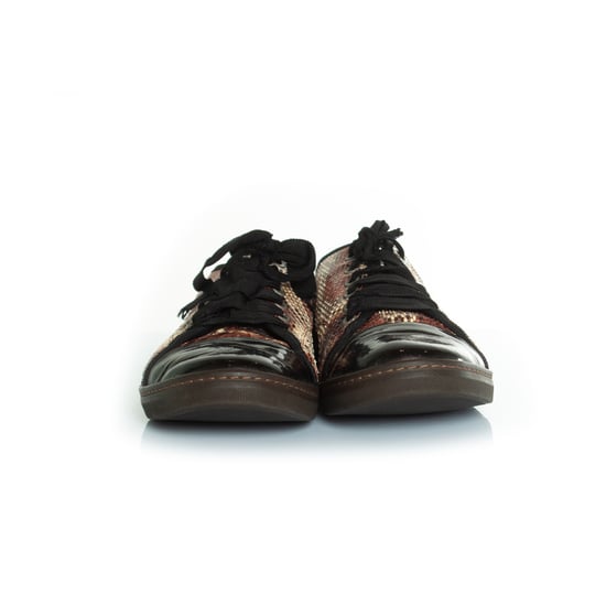 Lanvin pytonsneakers med tå i lackat läder - Image 4