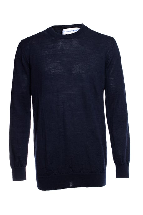 Comme Des Garçons Blå ulltröja. - Image 1
