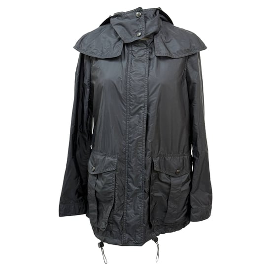 Burberry Brit Hooded Rain Jacket in Black Polyamide - Image 1