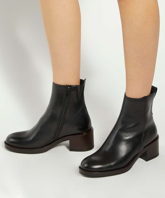 Dune Ladies Peline - Leather Block Heel Boots - Image 3