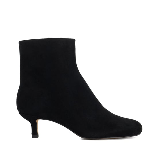 Dune Ladies Orina - Asymetric Kitten Heel Suede Ankle Boots - Image 2