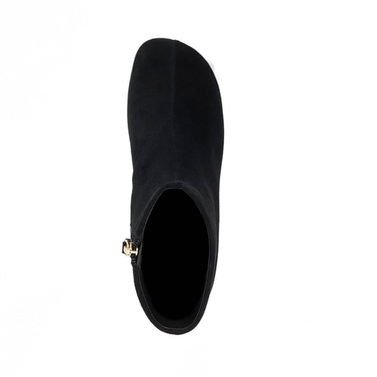 Dune Ladies Orina - Asymetric Kitten Heel Suede Ankle Boots - Image 4