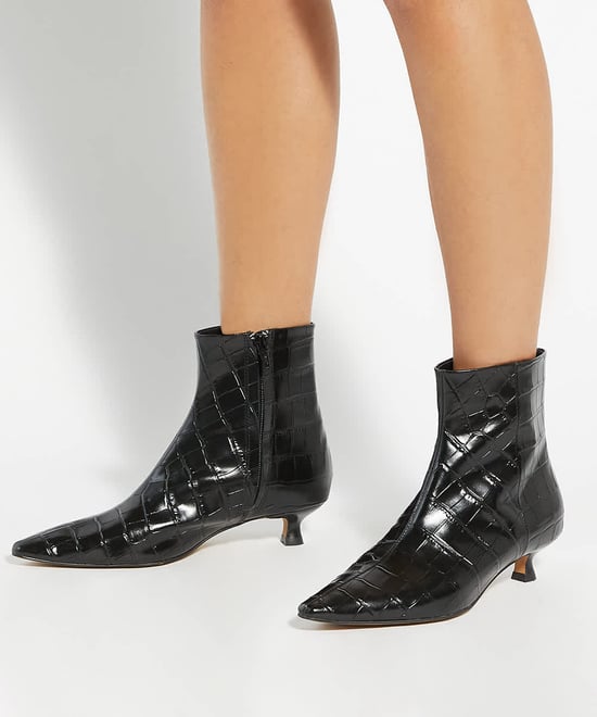 Dune Ladies Odore - Leather Kitten Heel Ankle Boots - Image 3
