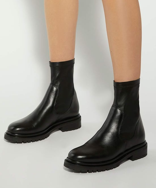 Dune Ladies Pelano - Chunky Leather Pull On Ankle Boots - Image 3