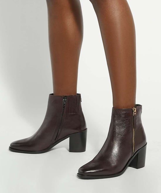 Dune Ladies Purl - Mid Height Block Heel Ankle Boots - Image 3