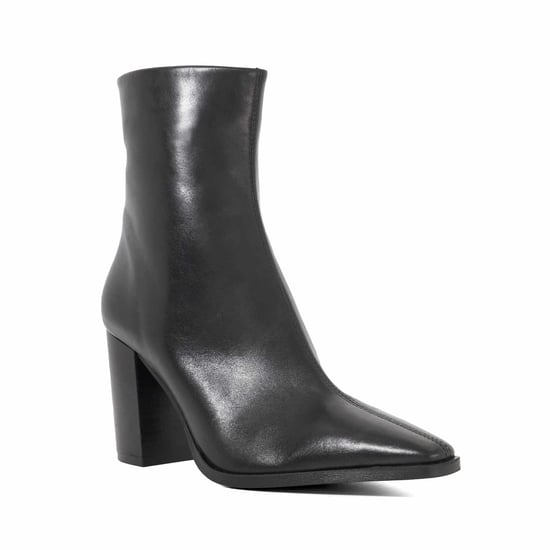 Dune Ladies Patently - Chisel Toe High Block Heel Ankle Boots - Image 1