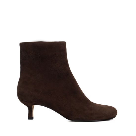 Dune Ladies Orina - Asymetric Kitten Heel Suede Ankle Boots - Image 2