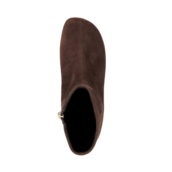 Dune Ladies Orina - Asymetric Kitten Heel Suede Ankle Boots - Image 4