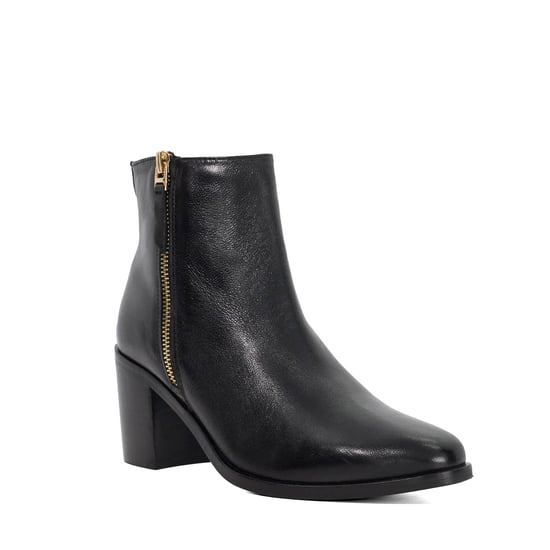 Dune Ladies Purl - Mid Height Block Heel Ankle Boots - Image 1