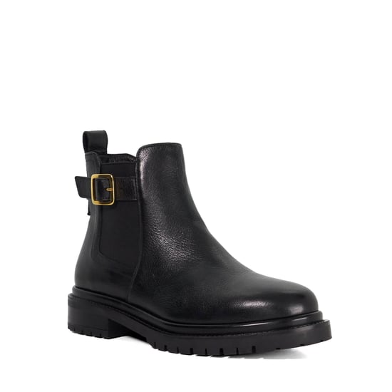 Dune Ladies Paused - Leather Buckle Detail Ankle Boots - Image 1
