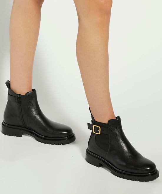 Dune Ladies Paused - Leather Buckle Detail Ankle Boots - Image 3