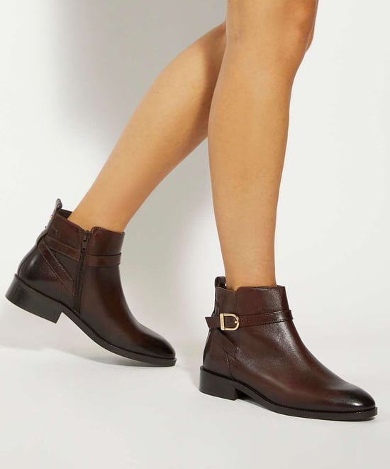 Dune Ladies Pemma - Flat Leather Ankle Boots - Image 3