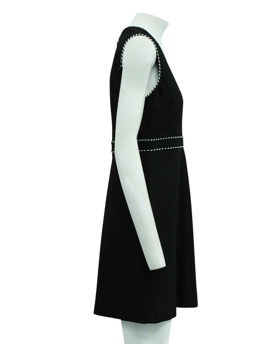 Black Dress with V-neck Detail - Image 3