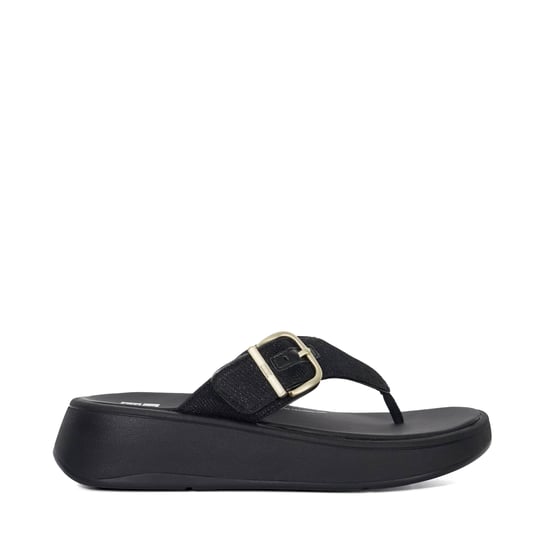 Fitflop Ladies F-Mode Shimmerl - Buckle Detail Thong Wedge Sandals - Image 2